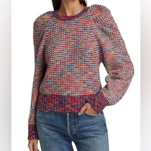 Design History Red and Pink Crew Neck Sweater